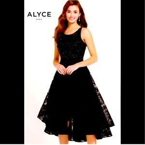 Beautiful, Lacy Party Dress with Sexy Open Back from Alyce Paris